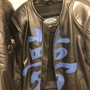 Leather riding jacket